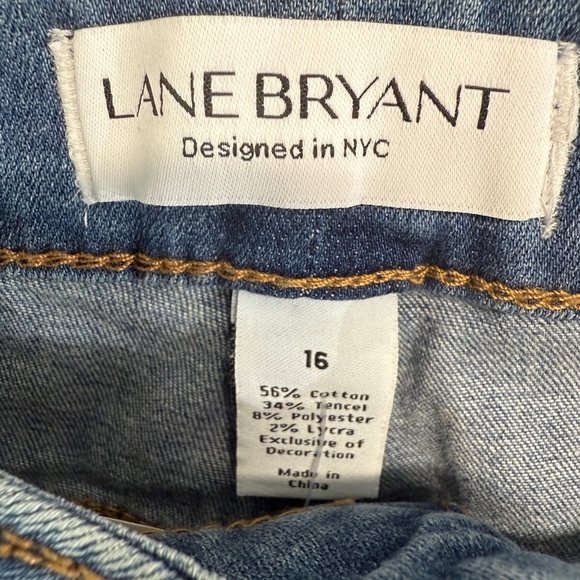 Lane Bryant Women’s Mid Rise Super Stretch Skinny Jeans Blue Size 16 Inseam 26” - Picture 4 of 5